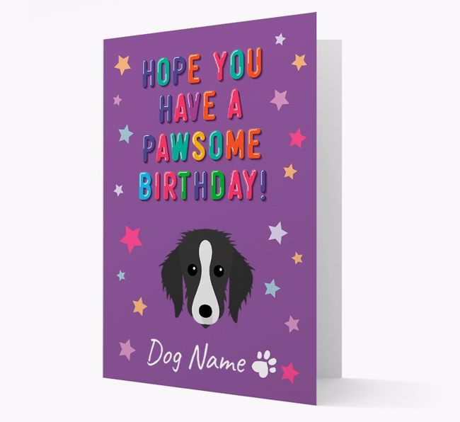 Personalised Card 'Hope You Have A Pawesome Birthday' with {breedCommonName} Icon